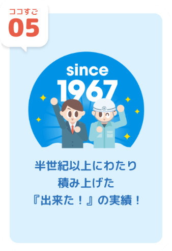 ココすご05 半世紀以上にわたり積み上げた『出来た！』の実績！